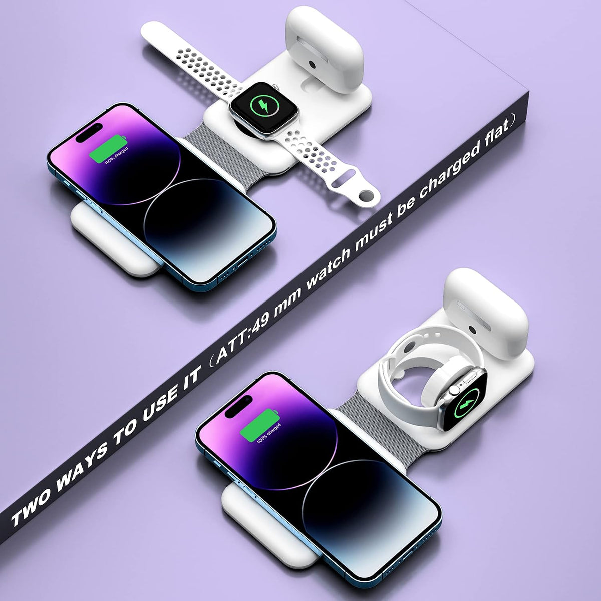 FlexCharge 3-in-1 Foldable Magnetic Wireless Charger