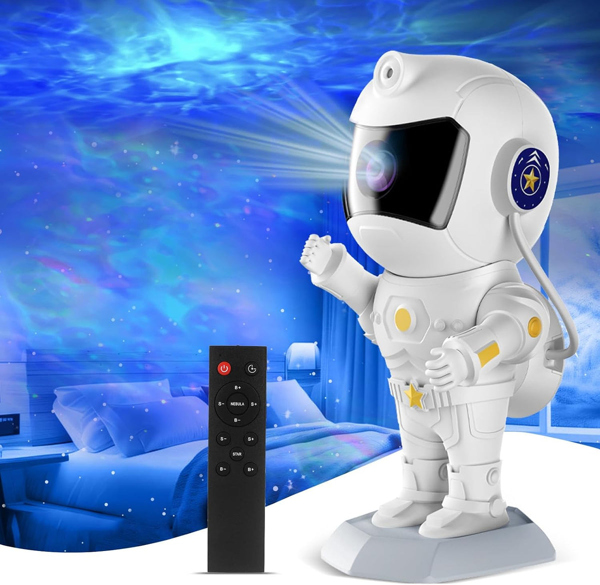 Starry Astronaut Galaxy Projector Night Light