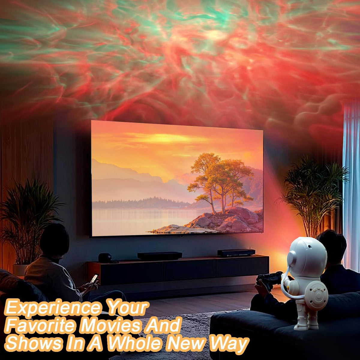 Starry Astronaut Galaxy Projector Night Light