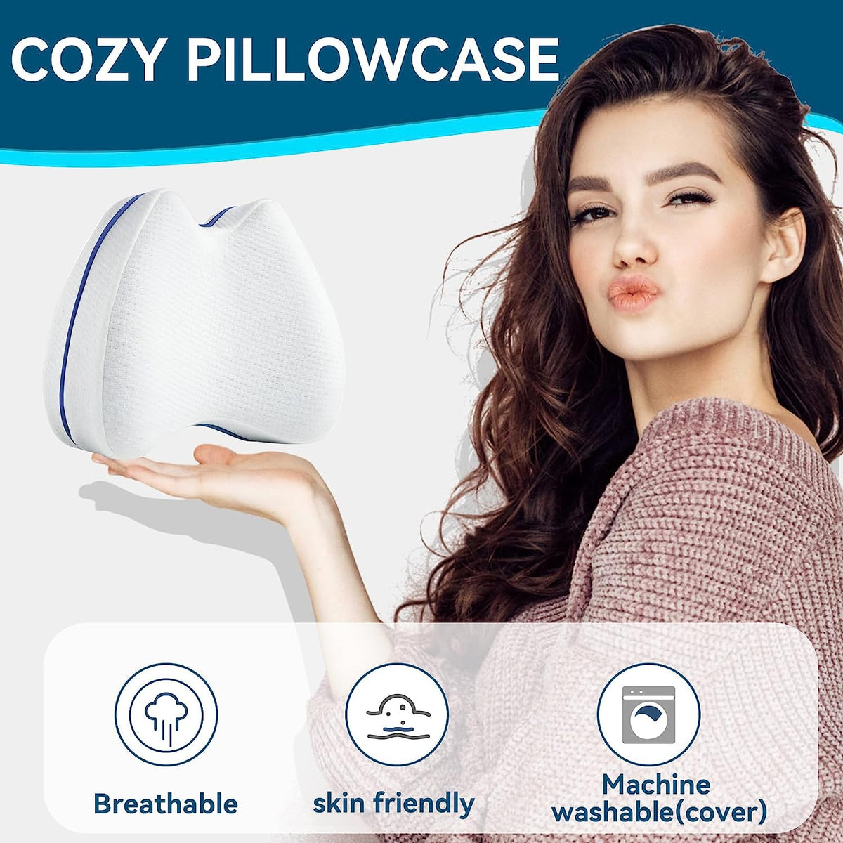 DreamAlign Knee Pillow for Side Sleepers (2-Pack)