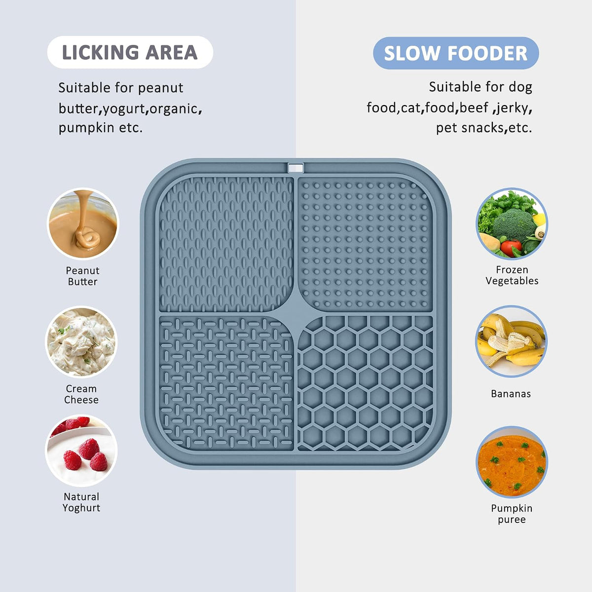 2 Pack Lick Mat for Dogs, Cats & Puppies with Suction Cups