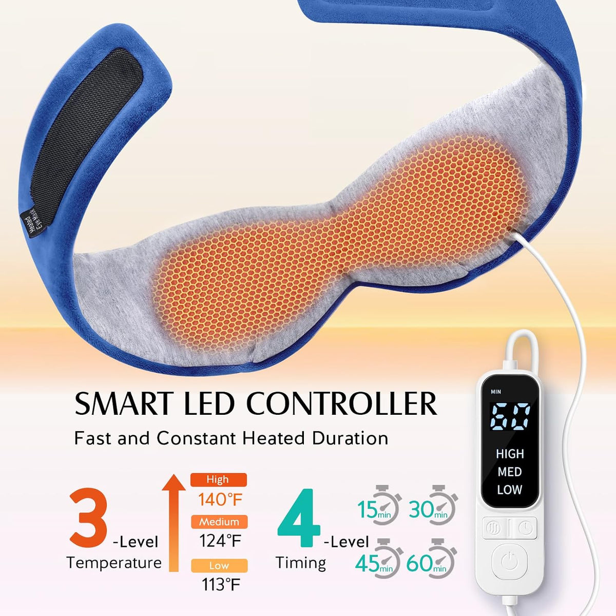 WarmGlow Heated Eye Mask with Timer