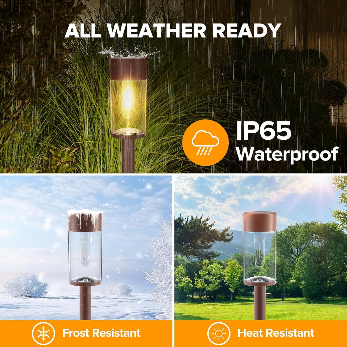 LumaPath Solar Pathway Lights (8-Pack, Bronze)