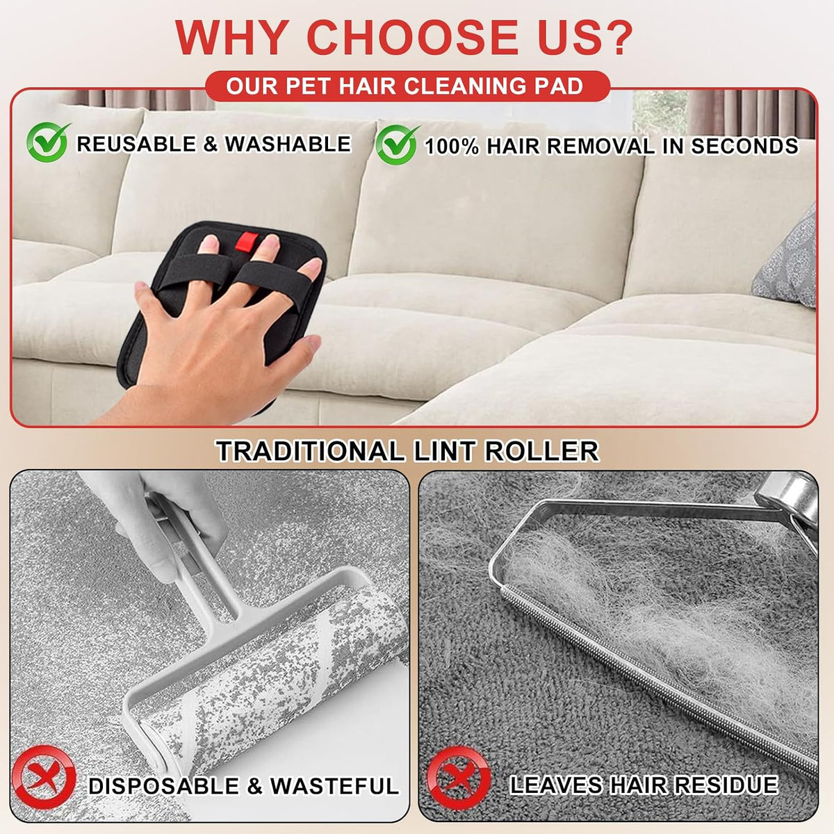 FurFree Magic Pet Hair Removal Gloves (2-Pack)