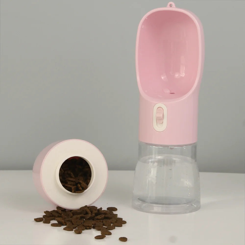 PawTrek 2-in-1 Travel Water Bottle & Food Container