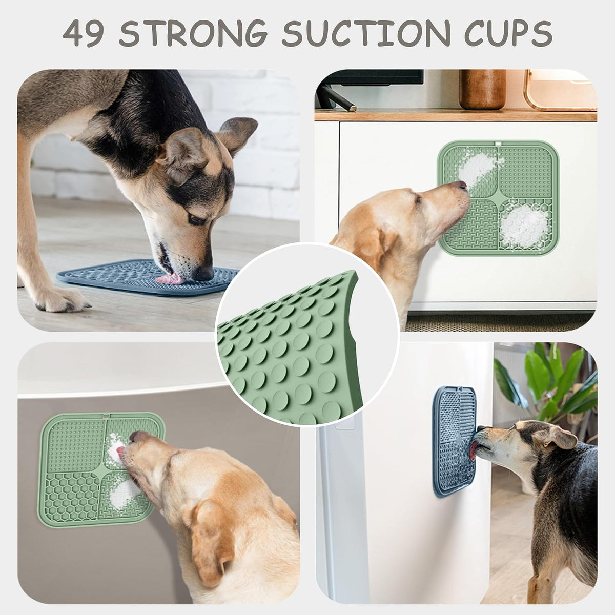 2 Pack Lick Mat for Dogs, Cats & Puppies with Suction Cups