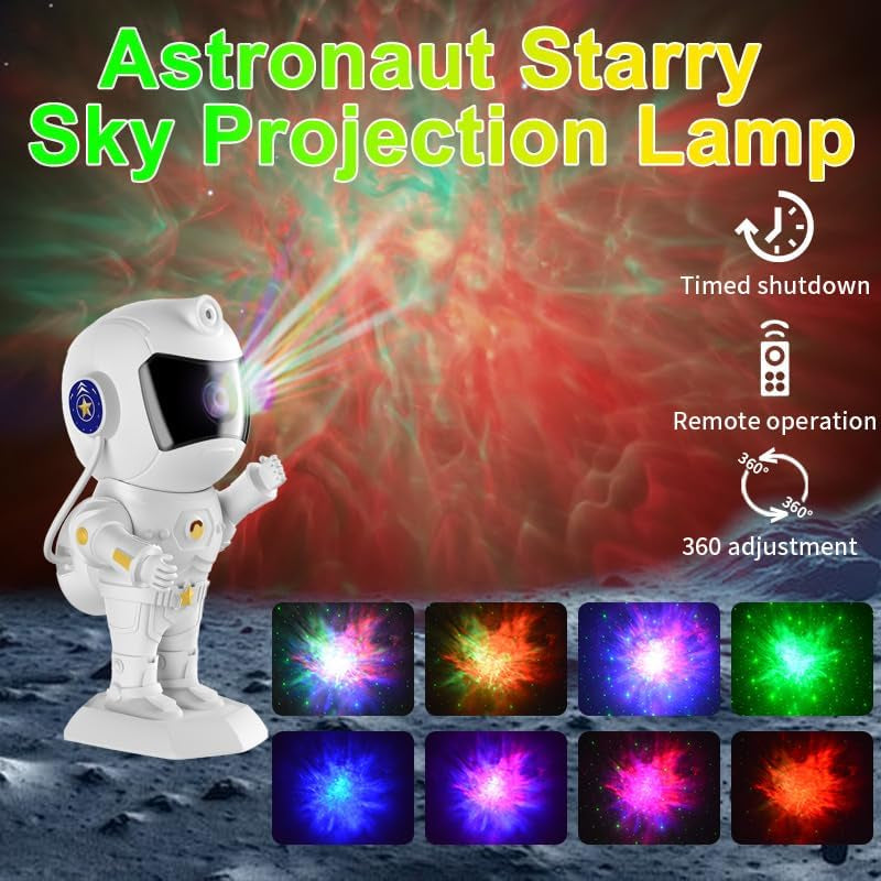 Starry Astronaut Galaxy Projector Night Light