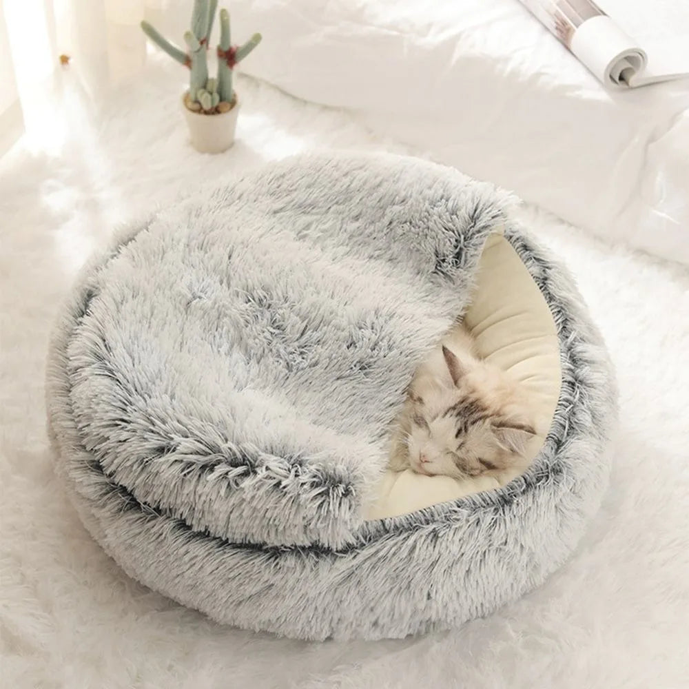 SnuggleNest Cozy Plush Pet Bed Cave