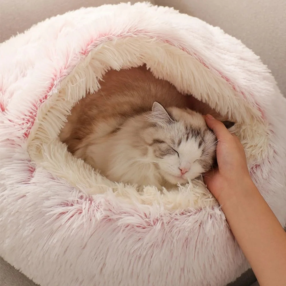 SnuggleNest Cozy Plush Pet Bed Cave