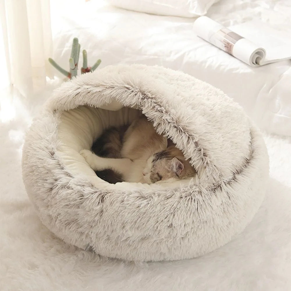 SnuggleNest Cozy Plush Pet Bed Cave