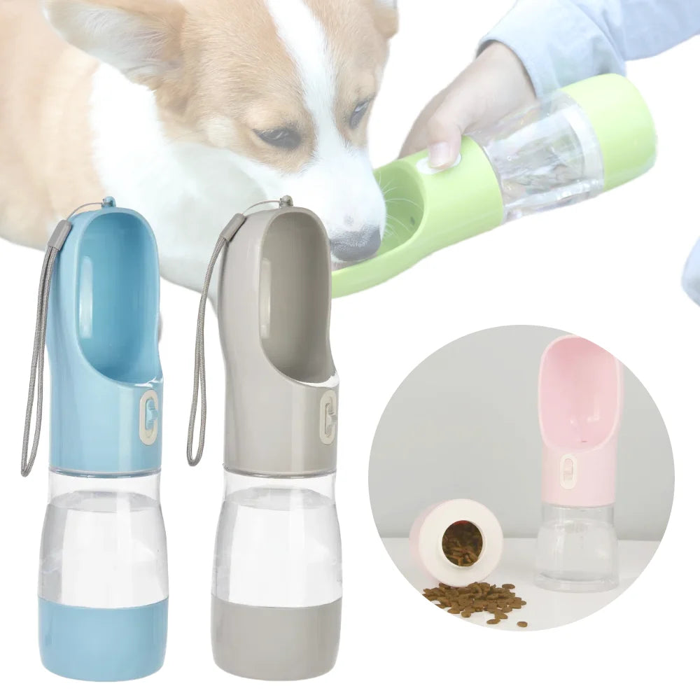 PawTrek 2-in-1 Travel Water Bottle & Food Container