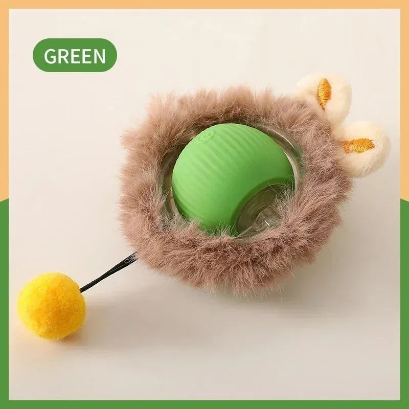 Interactive Cat Toys Ball Cover Set Fast Rolling in Pouch Hide and Seek Kitten Toy Motion Activated Interactive Cat Toy Indoor