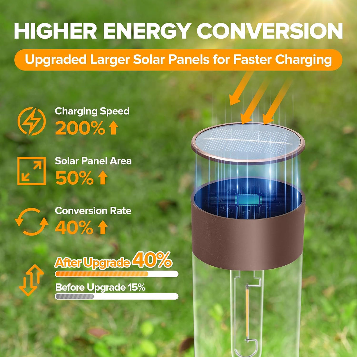 LumaPath Solar Pathway Lights (8-Pack, Bronze)