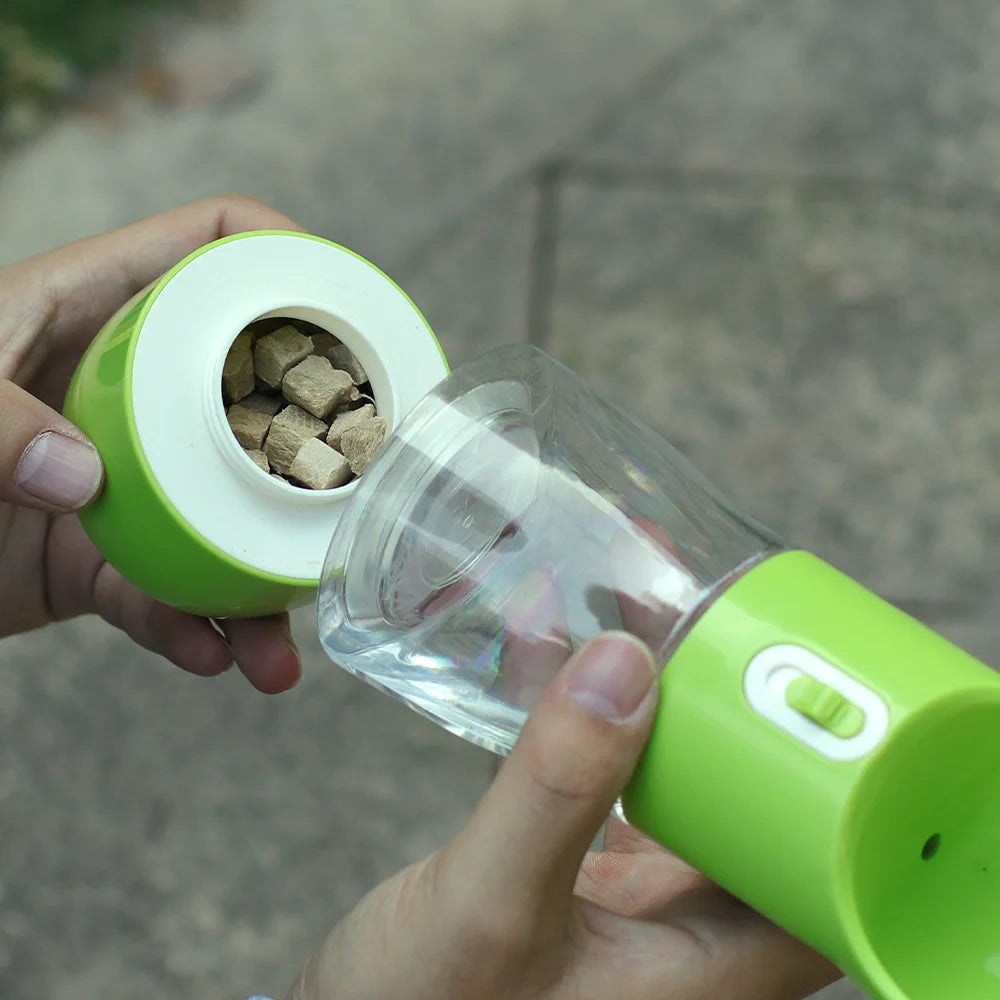 PawTrek 2-in-1 Travel Water Bottle & Food Container