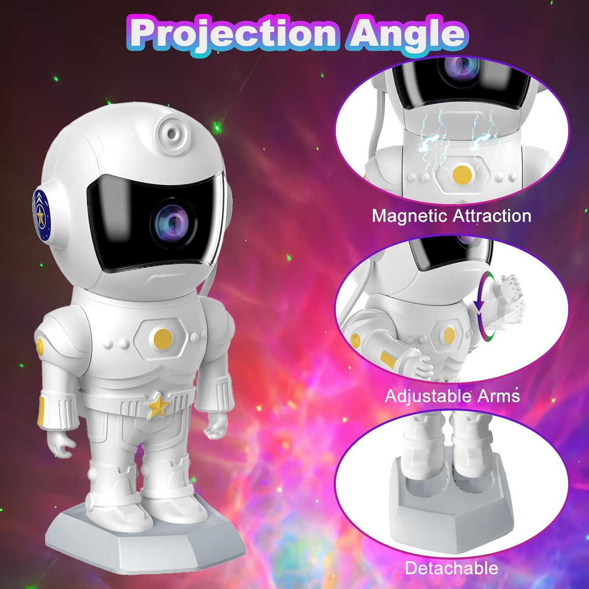 Starry Astronaut Galaxy Projector Night Light
