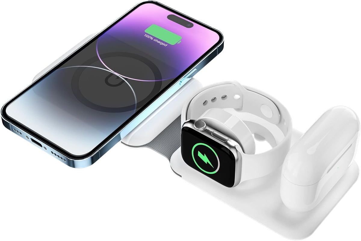 FlexCharge 3-in-1 Foldable Magnetic Wireless Charger